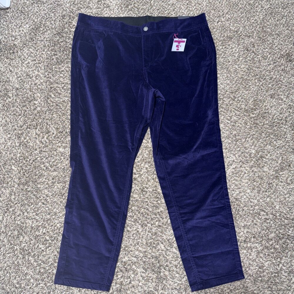 Lane Bryant purple velvet skinny jeans Size 26